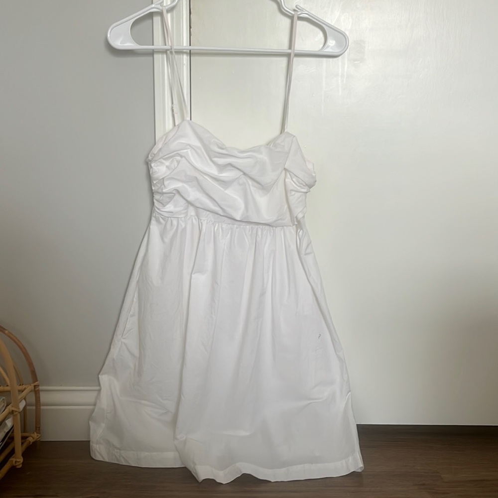 Flowy mini dress, white